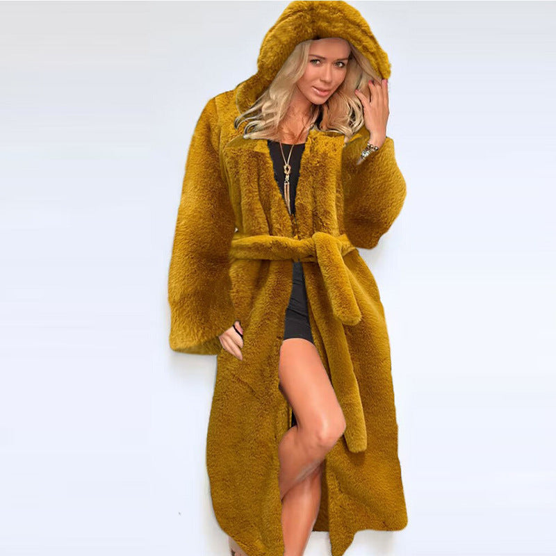 Thickened Long Faux Fur Parka-style Coat