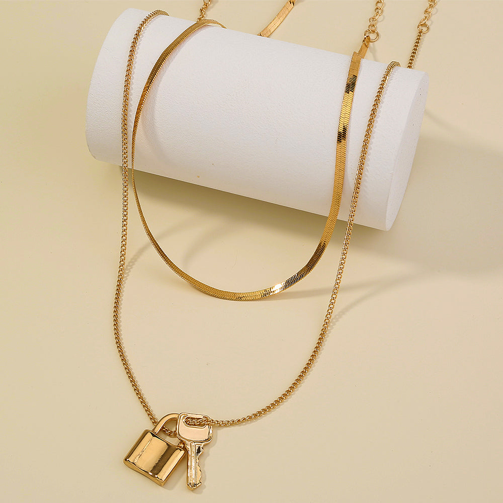 Valentine Lock Multi-Layer Necklace