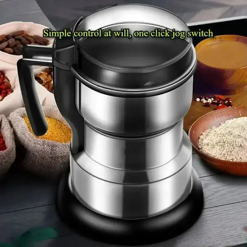 Compact electric grinding machine with automatic operation and stainless steel blades
