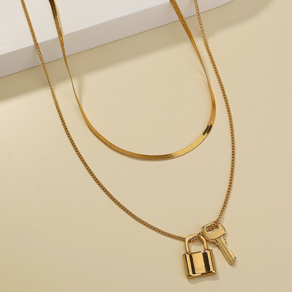 Valentine Lock Multi-Layer Necklace