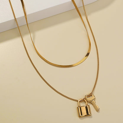 Valentine Lock Multi-Layer Necklace