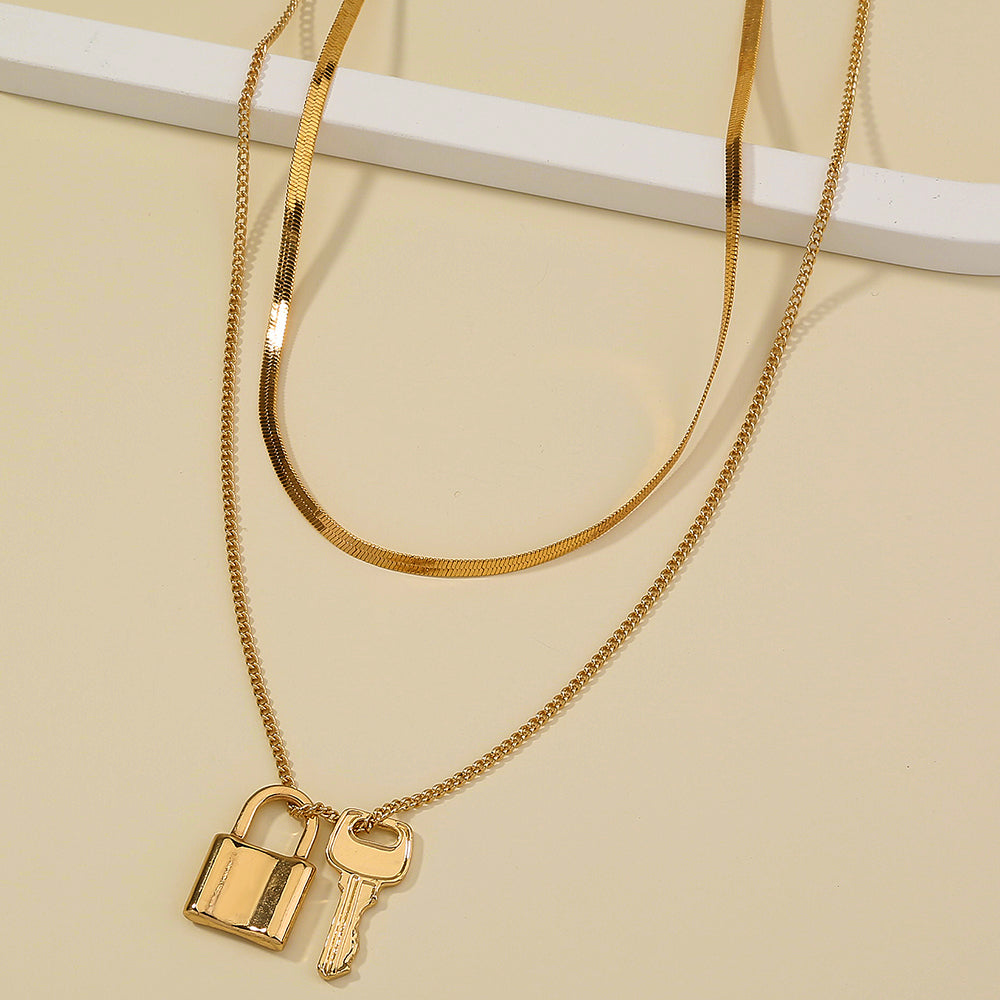 Valentine Lock Multi-Layer Necklace