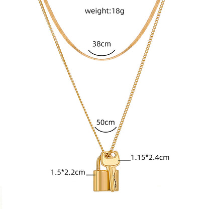 Valentine Lock Multi-Layer Necklace