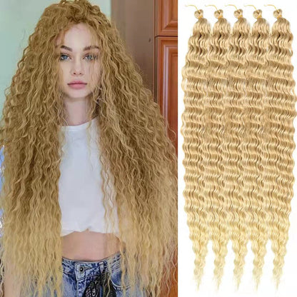 European and American Russian chemical fiber wig 32 inch high temperature wire hair