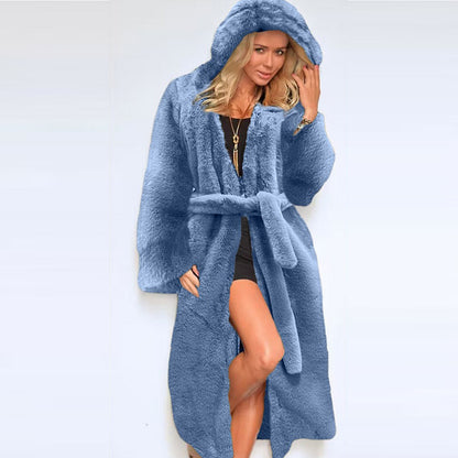 Thickened Long Faux Fur Parka-style Coat
