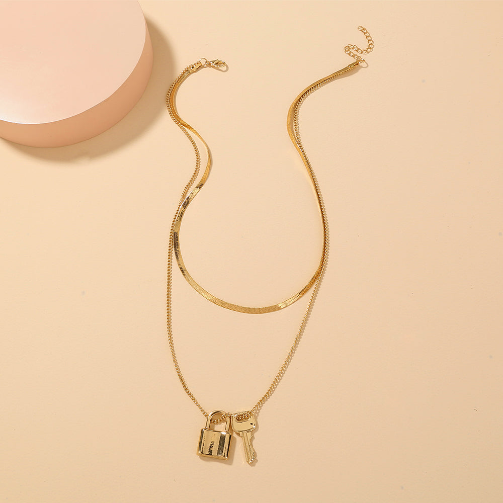 Valentine Lock Multi-Layer Necklace
