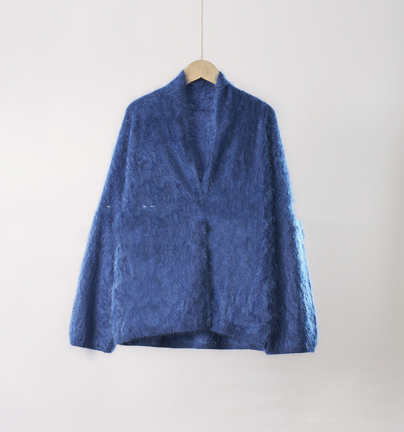 Long Sleeve Brushed Cashmere Shawl Collar Cardigan